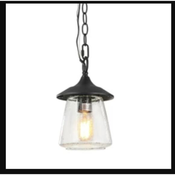 LNC Mirabellerie 1-Light Mini Black Outdoor Pendant Light new PORCH - Picture 1 of 5